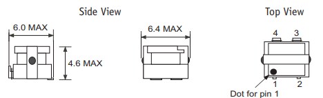 Mechanical Drawing - ICE Components CT02 Current Sense Transformers